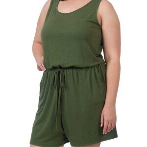 Plus Size Romper with Pockets